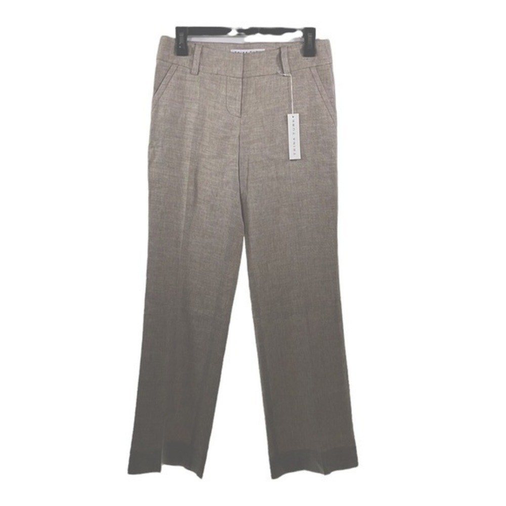 Trina Turk | Brown Speckled Linen Pants